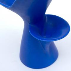 Antonia Campi Blue Ceramic Vase by Antonia Campi for Lavonia Italy 1950s - 392530