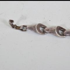 Antonio Belgiorno Modernist Geometric Silver Chain Link Bracelet Argentina 1950s - 1898036