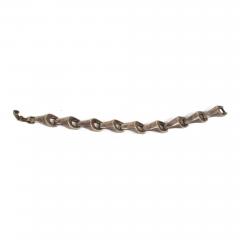 Antonio Belgiorno Modernist Geometric Silver Chain Link Bracelet Argentina 1950s - 1898494