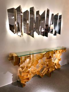 Antonio Cagianelli Contemporary Console Iron Gold Leaf by Antonio Cagianelli Italy 2018  - 773273