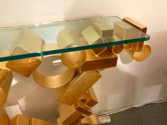 Antonio Cagianelli Contemporary Console Iron Gold Leaf by Antonio Cagianelli Italy 2018  - 773274
