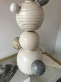 Antonio Cagianelli Contemporary Pair of Ceramic Atomo Lamps by Antonio Cagianelli Italy - 2938441