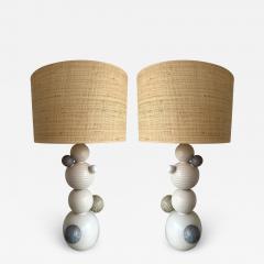 Antonio Cagianelli Contemporary Pair of Ceramic Atomo Lamps by Antonio Cagianelli Italy - 2942551