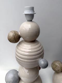 Antonio Cagianelli Contemporary Pair of Ceramic Atomo Lamps by Antonio Cagianelli Italy - 4644876
