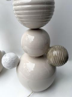 Antonio Cagianelli Contemporary Pair of Ceramic Atomo Lamps by Antonio Cagianelli Italy - 4644877
