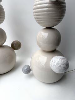 Antonio Cagianelli Contemporary Pair of Ceramic Atomo Lamps by Antonio Cagianelli Italy - 4644882