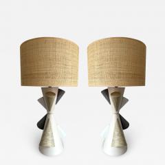 Antonio Cagianelli Contemporary Pair of Ceramic Cone Lamps by Antonio Cagianelli Italy - 2942550