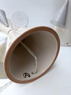 Antonio Cagianelli Contemporary Pair of Ceramic Cone Lamps by Antonio Cagianelli Italy - 4646243