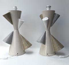 Antonio Cagianelli Contemporary Pair of Ceramic Cone Lamps by Antonio Cagianelli Italy - 4646246