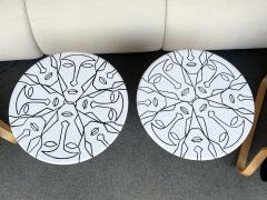 Antonio Cagianelli Contemporary Pair of Ceramic Tables Faces by Antonio Cagianelli Italy - 2265846
