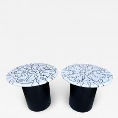 Antonio Cagianelli Contemporary Pair of Ceramic Tables Faces by Antonio Cagianelli Italy - 2267168