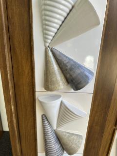 Antonio Cagianelli Contemporary Pair of Wood and Ceramic Cone Cabinets by Antonio Cagianelli Italy - 4312189