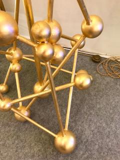 Antonio Cagianelli Floor Lamp Atomica Iron Gold Leaf by Antonio Cagianelli Italy 2018  - 773447