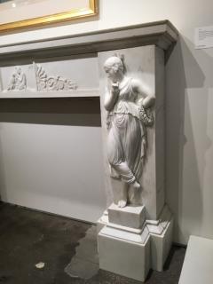 Antonio Canova Figural Marble Mantelpiece - 4456787