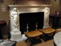 Antonio Canova Figural Marble Mantelpiece - 4456796