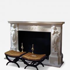 Antonio Canova Figural Marble Mantelpiece - 4456960