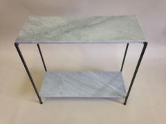 Antonio Citterio 2 Italian Iron Marble Minimalist Consoles Sofa Tables Attr Antonio Citterio - 1695591