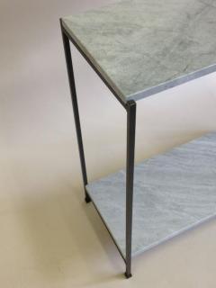 Antonio Citterio 2 Italian Iron Marble Minimalist Consoles Sofa Tables Attr Antonio Citterio - 1695888