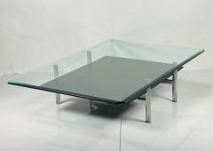 Antonio Citterio Leather Aluminum Glass Coffee Table by Antonio Citterio for B B Italia - 2995407