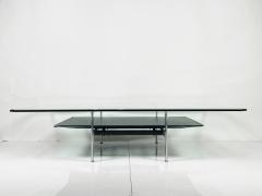Antonio Citterio Leather Aluminum Glass Coffee Table by Antonio Citterio for B B Italia - 2995408