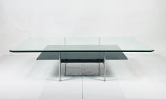 Antonio Citterio Leather Aluminum Glass Coffee Table by Antonio Citterio for B B Italia - 2995409