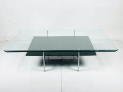 Antonio Citterio Leather Aluminum Glass Coffee Table by Antonio Citterio for B B Italia - 2995410