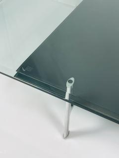 Antonio Citterio Leather Aluminum Glass Coffee Table by Antonio Citterio for B B Italia - 2995413
