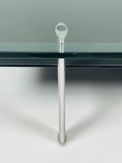 Antonio Citterio Leather Aluminum Glass Coffee Table by Antonio Citterio for B B Italia - 2995414