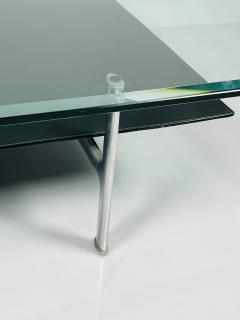 Antonio Citterio Leather Aluminum Glass Coffee Table by Antonio Citterio for B B Italia - 2995416