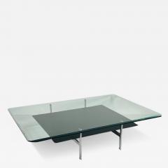 Antonio Citterio Leather Aluminum Glass Coffee Table by Antonio Citterio for B B Italia - 2995774