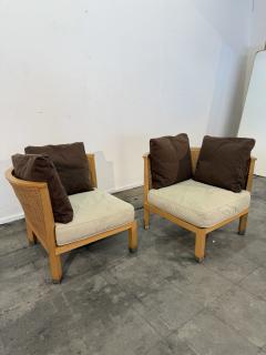 Antonio Citterio Pair of Mozart Lounge Chairs by Antonio Citterio for Flexform Italy - 4497917