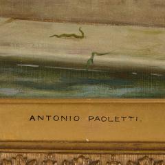 Antonio Ermolao Paoletti Large antique Italian figurative oil painting of Venice by Paoletti - 4330182
