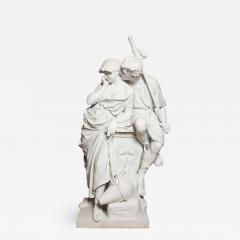 Antonio Frilli Large marble sculpture of an amorous couple by Antonio Frilli - 1685101