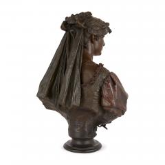 Antonio Giuseppe Garella Pair of bronze busts of Othello and Desdemona by Garella - 1569763