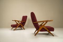Antonio Gorgone Set of Two Reclining Lounge Chairs in The Style of Antonio Gorgone Italy 1950s - 3047148