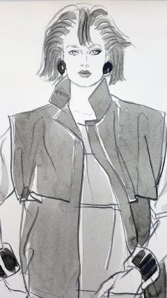 Antonio Lopez Stylish 80s Women Fashion Illustration - 513476