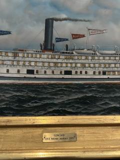 Antonio Nicolo Gasparo Jacobsen The steamship Concord signed A Jacobsen lower right  - 4104711