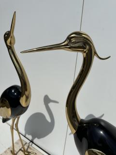 Antonio Pavia Pair of Brass Heron Sculptures - 3607731