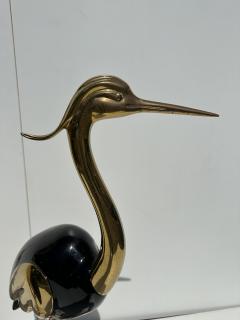 Antonio Pavia Pair of Brass Heron Sculptures - 3607737