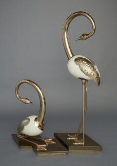 Antonio Pavia Set of Brass Flamingo Crane Sculptures - 1816965