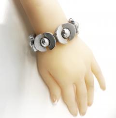 Antonio Pineda Anto io Pineda 970 std Silver Mid Century Modernist Bracelet C 1970 - 4387499
