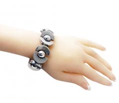 Antonio Pineda Anto io Pineda 970 std Silver Mid Century Modernist Bracelet C 1970 - 4387500