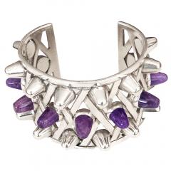 Antonio Pineda Antonio Pineda Amethyst Silver Spike Bracelet - 3921452