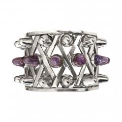 Antonio Pineda Antonio Pineda Amethyst Silver Spike Bracelet - 3923106