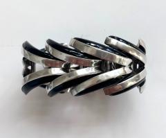 Antonio Pineda Mexican Modernist Silver Obsidian Four piece Jewelry Suite Taxco Antonio Pineda - 4179383