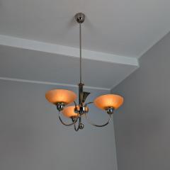 Antti Hakkarainen Delicate Pendant in Nickled Brass Glass 313 3 Antti Hakkarainen Finland 1930s - 4470429