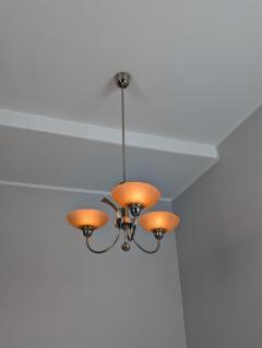 Antti Hakkarainen Delicate Pendant in Nickled Brass Glass 313 3 Antti Hakkarainen Finland 1930s - 4470433