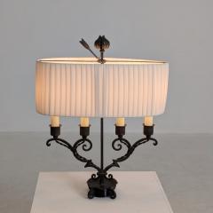 Antti Hakkarainen Sculptural Wrought Iron Table Lamp attr Taidetakamo Antti Hakkarainen 1920s - 4637310