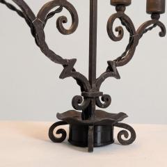 Antti Hakkarainen Sculptural Wrought Iron Table Lamp attr Taidetakamo Antti Hakkarainen 1920s - 4637313