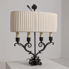 Antti Hakkarainen Sculptural Wrought Iron Table Lamp attr Taidetakamo Antti Hakkarainen 1920s - 4637316